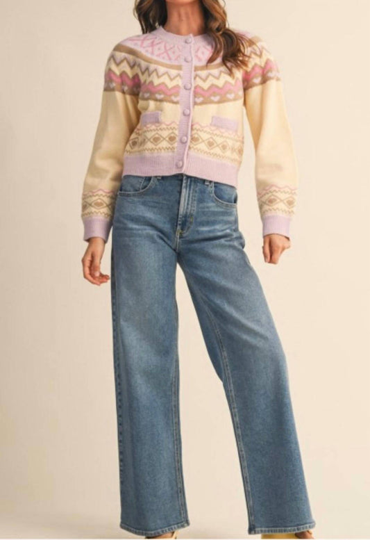 &Merci - Fair isle heart cardigan