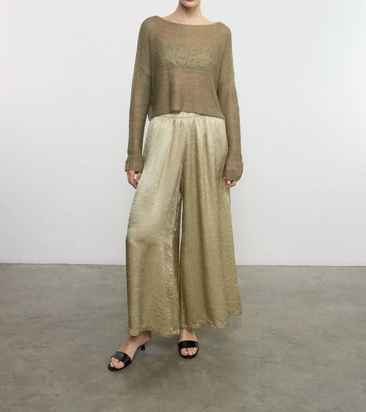 Enza Costa - TEXTURED SATIN PALAZZO PANT
