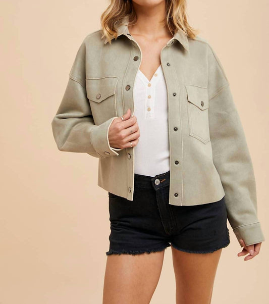 In-Loom - Addy Cropped Suede Jacket
