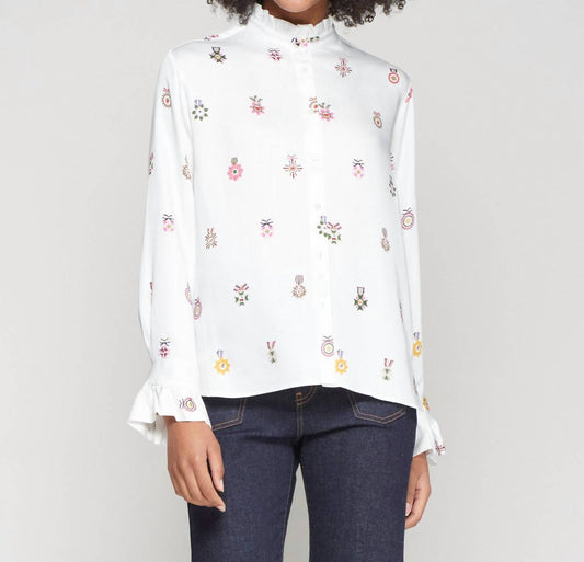 Vilagallo - Embellished Long Sleeve Blouse