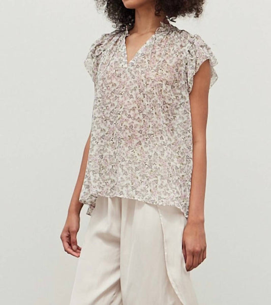 Grade & Gather - Fleur Chiffon Ruffle Blouse