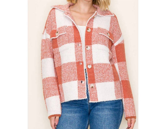 Staccato - Plaid Sweater Jacket