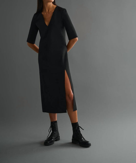 Shan - Long V Neck Dress
