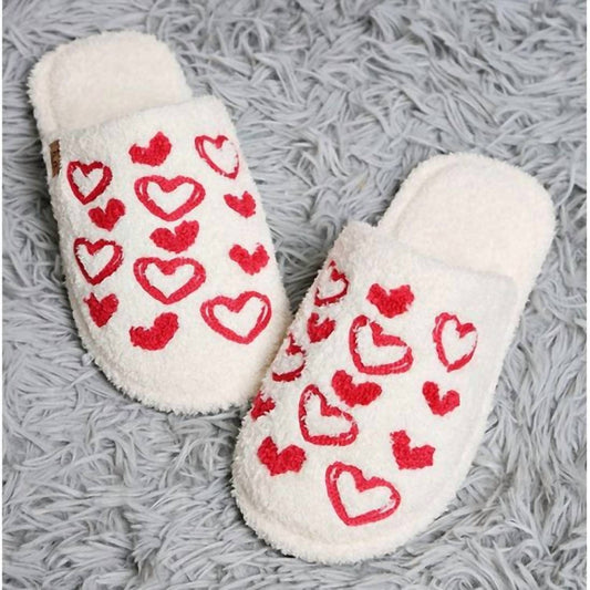 Wona Trading - Women's Candy Heart Embroidered Slippers