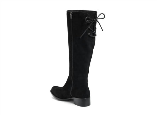 Born - Women's Cotto Back Lace Up Suede Leather Knee High Riding Boots