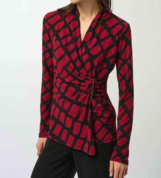 Joseph Ribkoff - Silky Knit Fitted Wrap Top