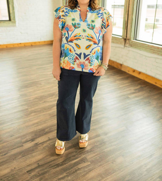 Risen - Cecilia High Rise Patch Pocket Ankle Flare Jeans - Plus