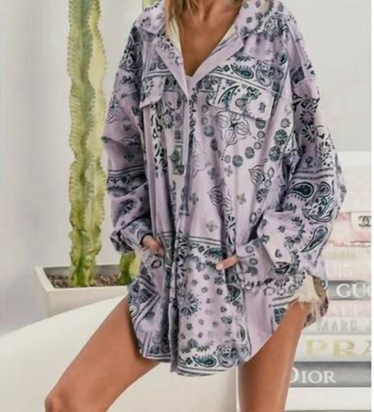 Bibi - Women's Oversized Paisley Print Shacket