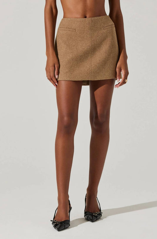 Astr - Laudine Wool Blend Mini Skirt