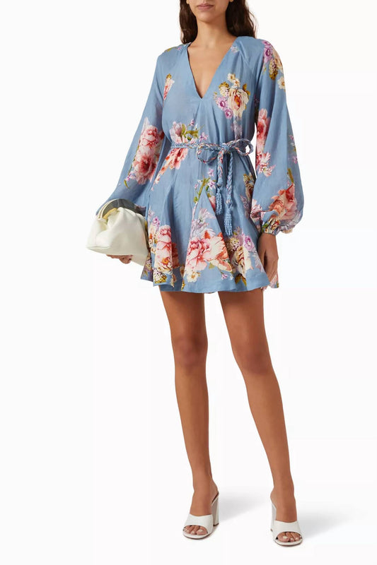 Hemant & Nandita - Short Dress With Braided Belt