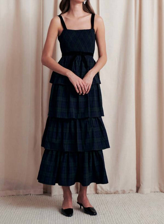 Saylor - Noel Holiday Plaid Midi Dress