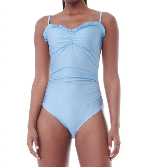 Ganni - Shine Gathered One Piece Swimsuit