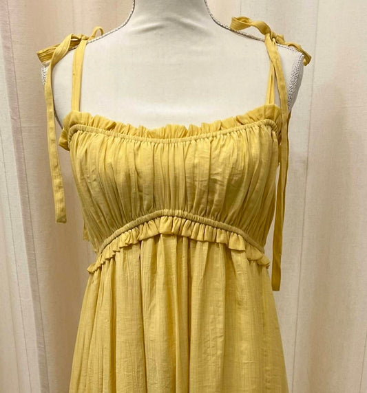 &Merci - Women's Pleated Ruffled Maxi Dress