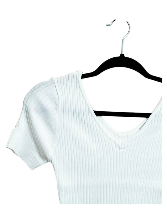 Love Tree - Women's Ribbed Knit V-neck Bodysuit