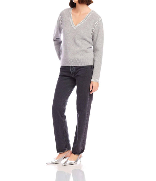 Fifteen Twenty - Ali Stitch V-neck Sweater