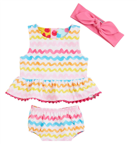 Mudpie - Girl's Rasrainbow Reversible Swim Suit