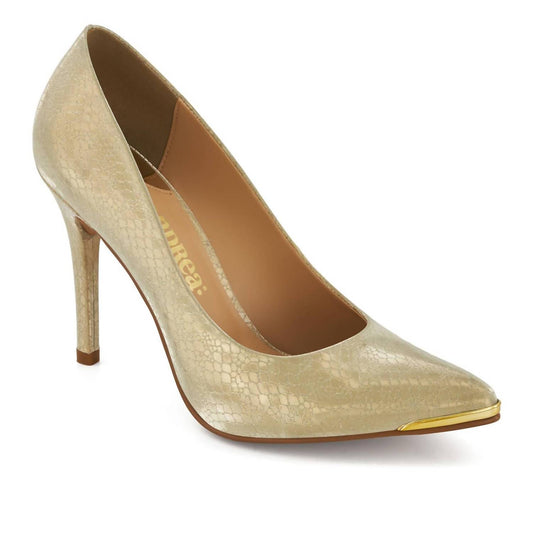 Andrea - Women's Classic High Heels With Metallic Detail