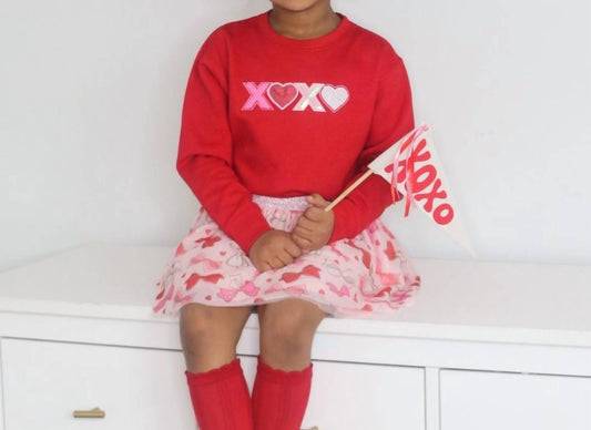 Sweet Wink - Girls Xoxo Patch Sweatshirt