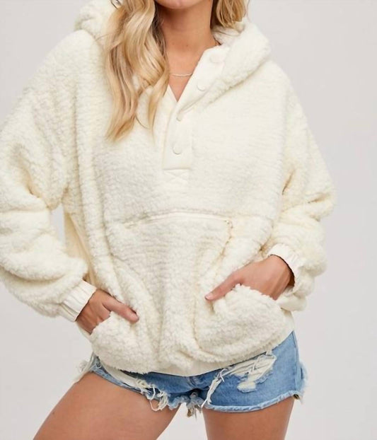 Bluivy - Sherpa Hoodie Pullover Jacket