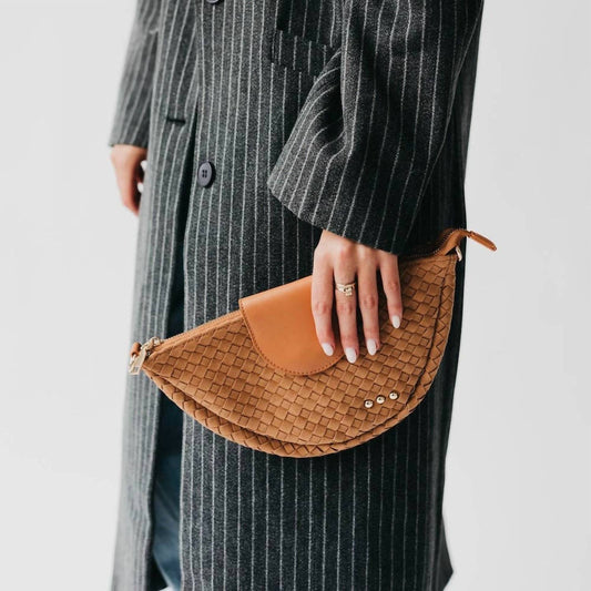 Pretty Simple - Women's Selena Suede Flap Crossbody Bag