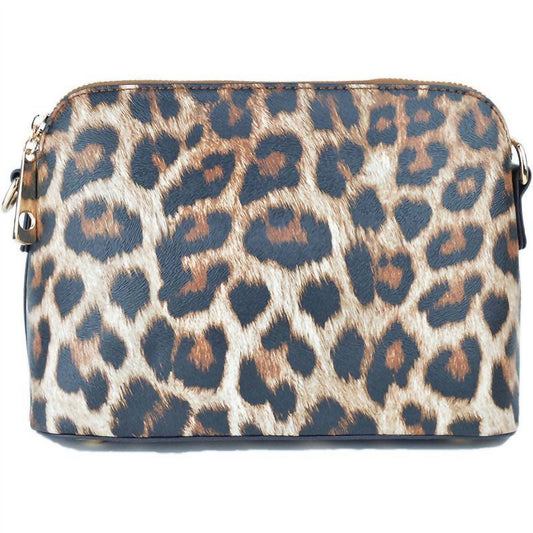 Ahdorned - Zip Top Hard Case Handbag Leopard