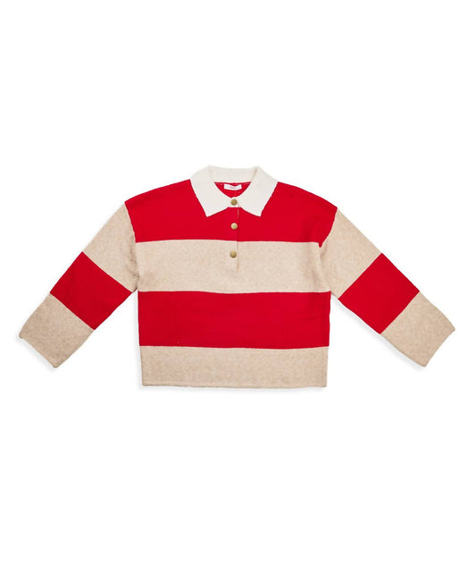 8Apart - Cooper Striped Polo Sweater