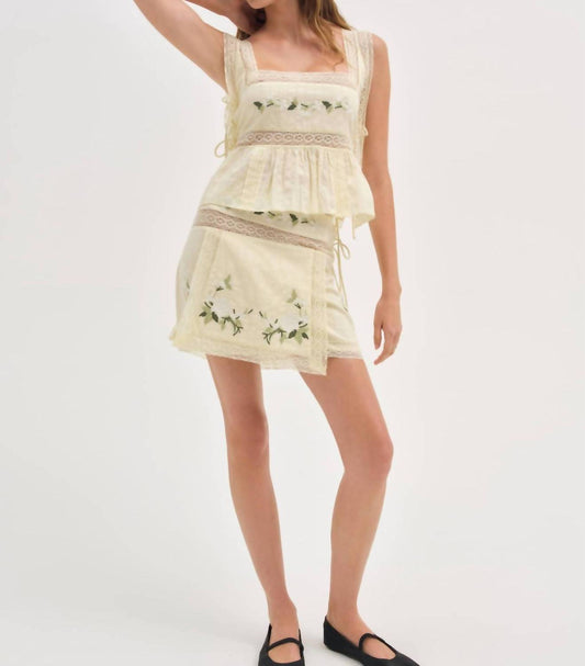 For Love & Lemons - Women's Jolene Embroidered Mini Skirt