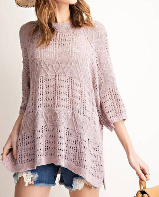 Easel - Light Sweater Knit Top