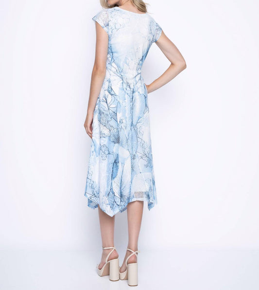 Picadilly - Cap Sleeve Floral Midi Dress