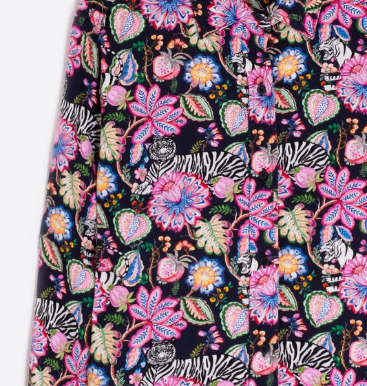 Vilagallo - Women's Donia Tigers And Flowers Shirt