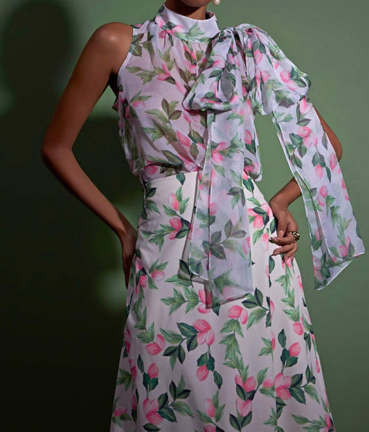 Strass - Flower Silk Lace Top