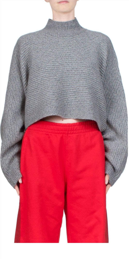 6397 - Wide Rib Crop Sweater
