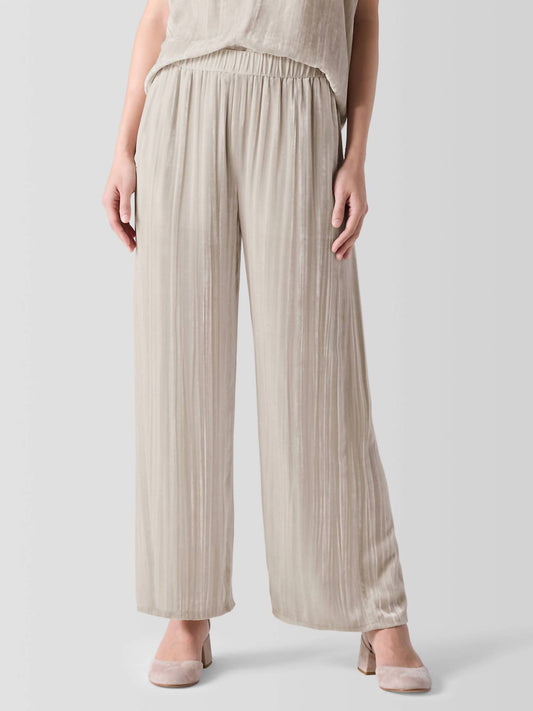 Eileen Fisher - Crushed Velvet Wide-leg Pant