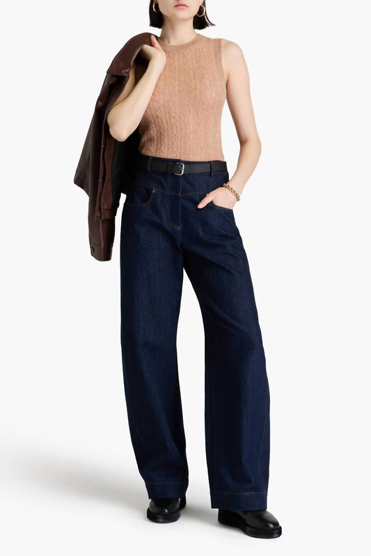 Naadam - Women's Cashmere Cable High Neck Tank Top