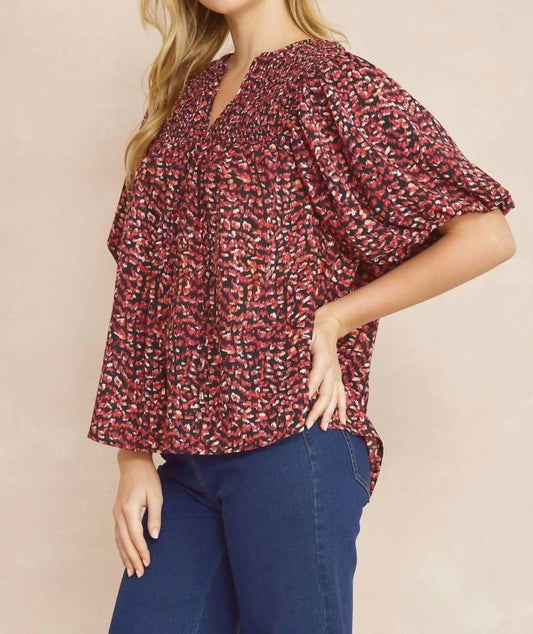Entro - Print Bubble Top
