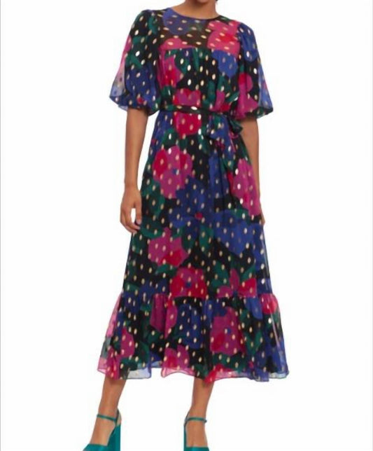 Donna Morgan - Gold Foil Maxi Dress