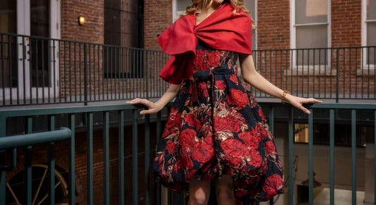 Samuel Dong - Jacquard High-low Dress