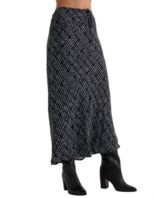 Bella Dahl - Bias Skirt With Tie Grid Print