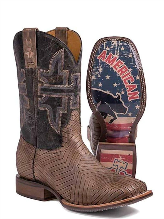 Tin Haul - Men's Rowdy With American Rodeo Sole Boots