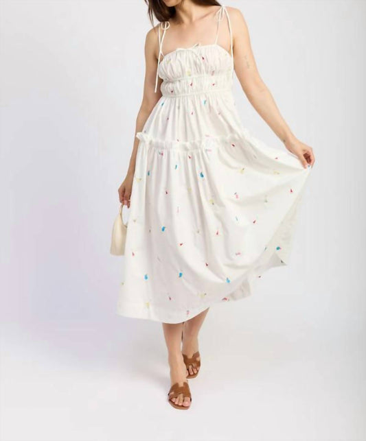 En Saison - Nellie Tie Shoulder Straps Midi Dress