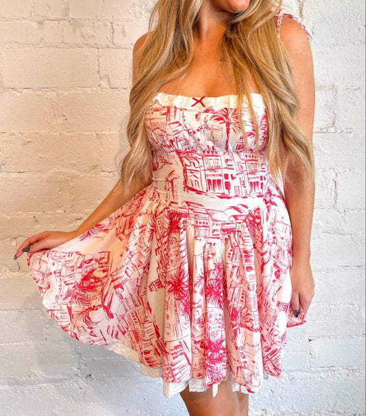 Sky To Moon - European City Fit & Flare Mini Dress