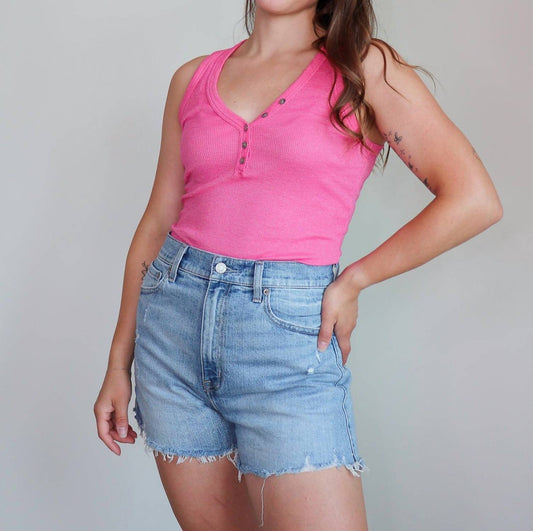 Michael Stars - Luna Shine Henley Tank Top