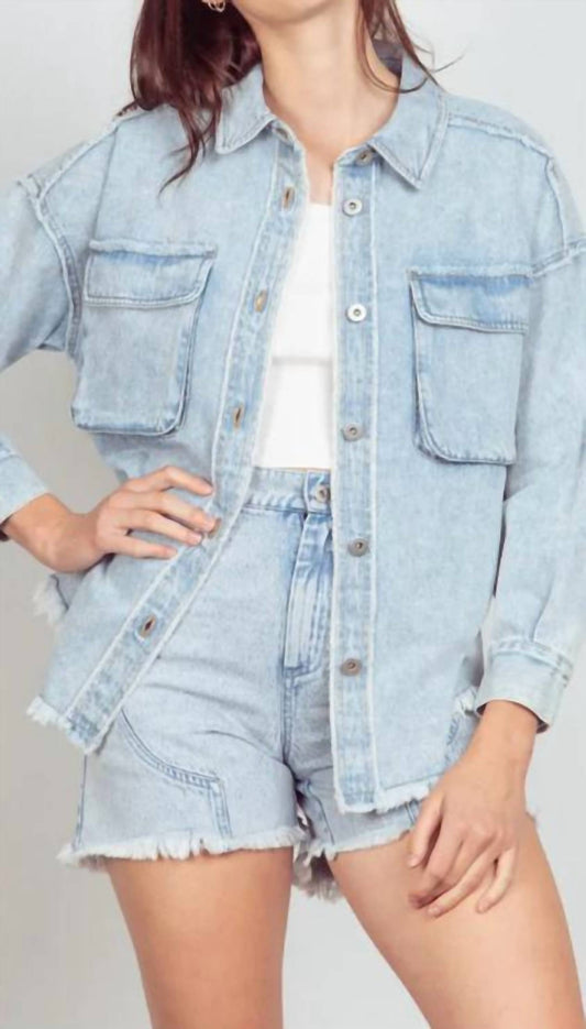 Very J - Oversized Denim Jacket
