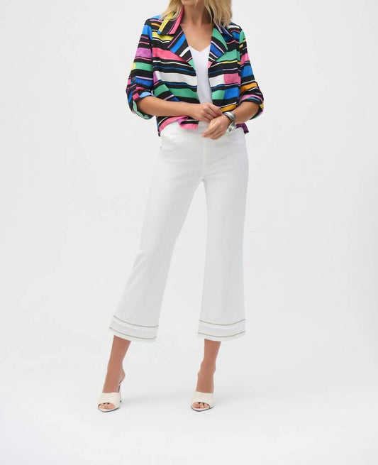 Joseph Ribkoff - Stretch Straight Leg With Beading Crop Jeans