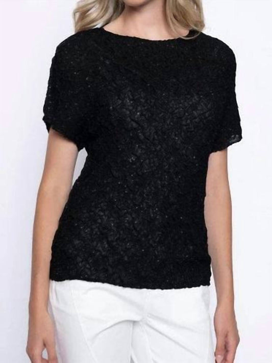 Picadilly - Short Sleeve Pleated Top