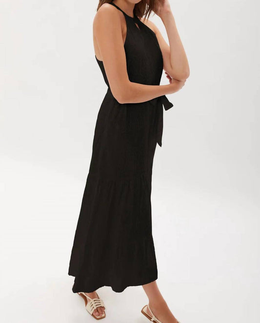 Ecru - Hathaway Embroidered Halter Dress