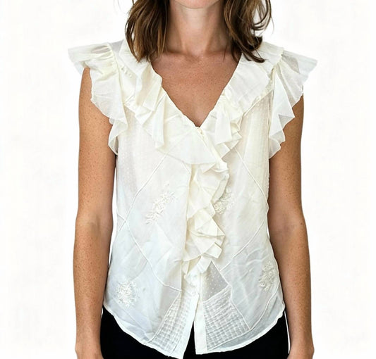 Ralph Lauren - Patchwork Tulle And Gauze Blouse