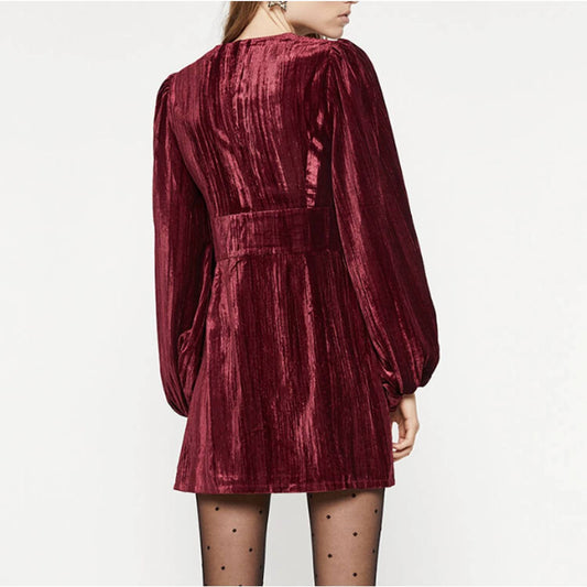 Bardot - Crinkle Velour Mini Dress