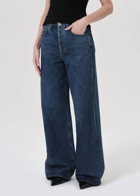 Agolde - Dame High Rise Wide Leg No Cuff Jeans