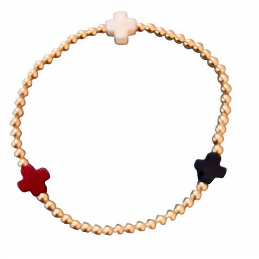 Enewton - Women's Signature Cross Gold Pattern Bead Bracelet